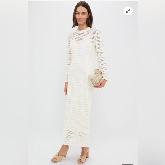 Tuckernuck Dresses & Skirts - Tuckernuck Ivory Mesh Long Sleeve Dress
